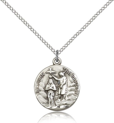 St. John The Baptist Medal - Sterling Silver