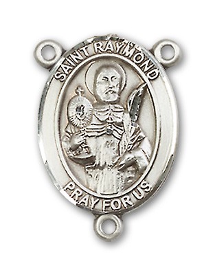 St. Raymond Nonnatus Rosary Centerpiece Sterling Silver or Pewter - Sterling Silver