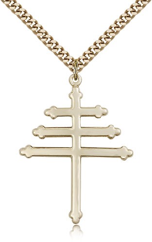 Maronite Cross Pendant - 14KT Gold Filled