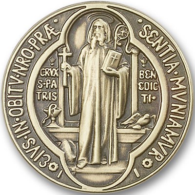 St. Benedict Visor Clip - Antique Gold