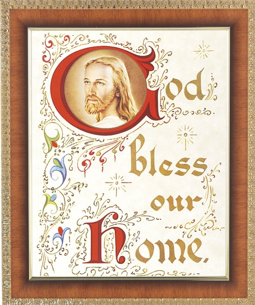 God Bless Our Home 8x10 Framed Print Under Glass - #122 Frame