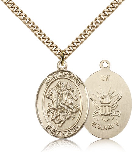 St. George Navy Medal - 14KT Gold Filled