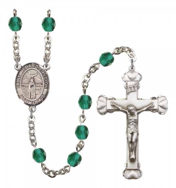 Women's St. Medard of Noyon Birthstone Rosary - Zircon