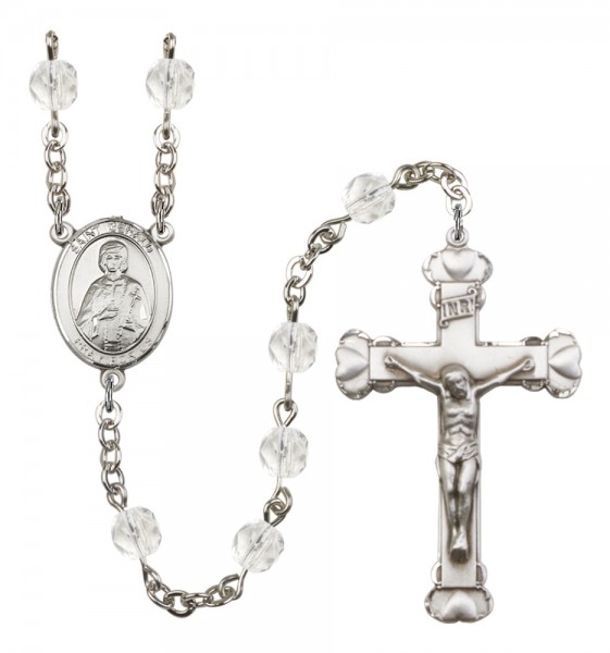 Women's St. Gerald Birthstone Rosary - Crystal