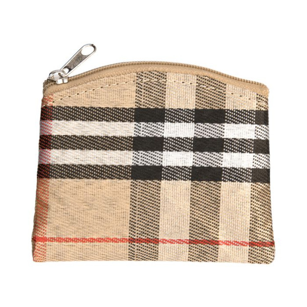 Plaid Rosary Case - Multi-Color Browns