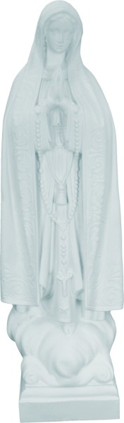 Plastic Our Lady of Fatima Statue - 24 inch - White