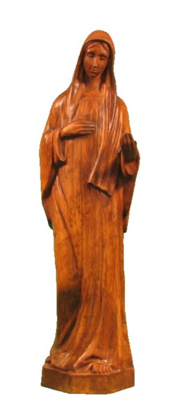 Plastic Our Lady of Medjugorje Statue - 24 inch - Woodstain