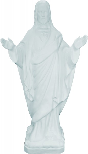 Plastic Sacred Heart of Jesus Statue - 24 inch - White