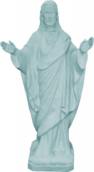 Plastic Sacred Heart of Jesus Statue - 24 inch - Granite