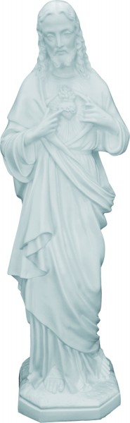 Plastic Sacred Heart of Jesus Statue - 32 inch - White