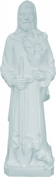 Plastic Saint Fiacre Statue - 24 inch - White