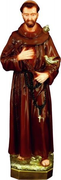 Plastic Saint Francis Statue - 24 inch - Full Color