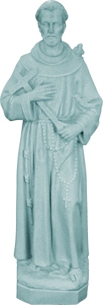 Plastic Saint Francis Statue - 24 inch - Granite