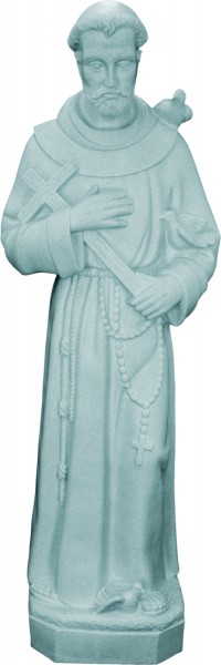 Plastic Saint Francis Statue - 32 inch - Granite
