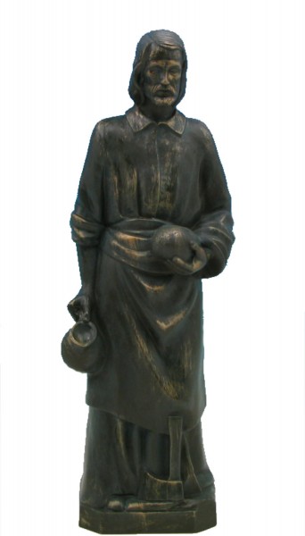 Plastic Saint Joseph the Worker Statue - 24 inch - Patina
