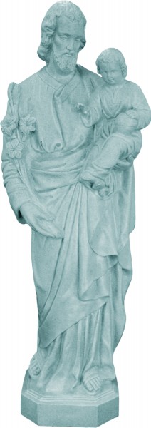 Plastic Saint Joseph &amp; Child Statue - 24 inch - Granite
