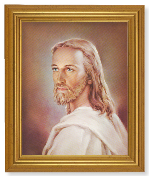 Portrait of Jesus 8x10 Framed Print Under Glass - #110 Frame