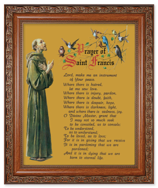 Prayer of St. Francis 8x10 Framed Print Under Glass - #161 Frame