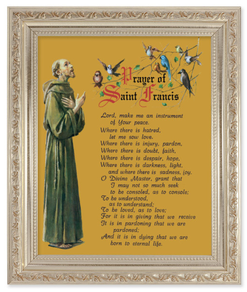Prayer of St. Francis 8x10 Framed Print Under Glass - #164 Frame