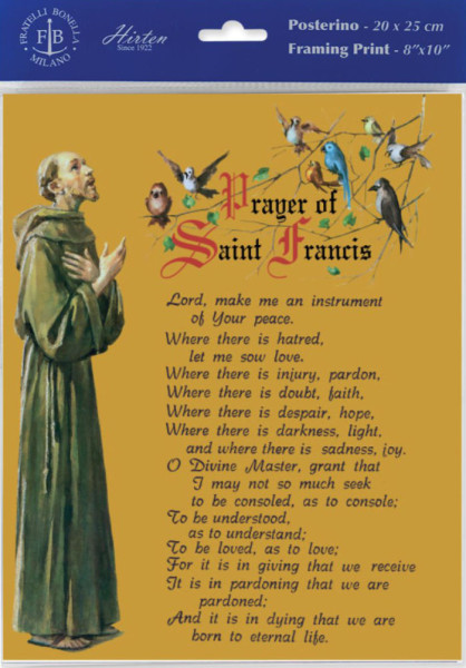 Prayer of St. Francis Print Cardstock - 3 per pack - Multi-Color