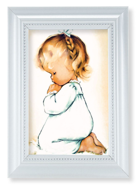 Praying Girl 4x6 Print Pearlized Frame - #118 Frame
