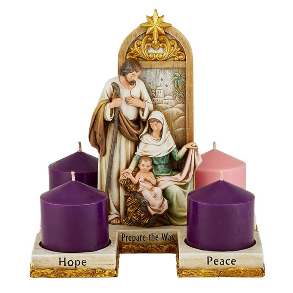 Prepare The Way Advent Pillar Candleholder - Full Color