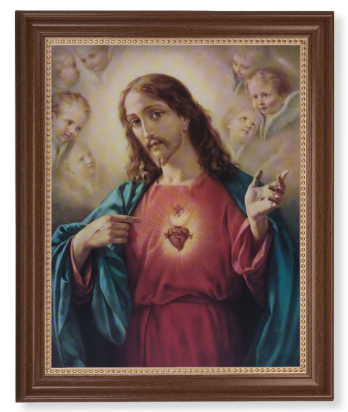 Sacred Heart of Jesus 11x14 Framed Print Artboard - #127 Frame