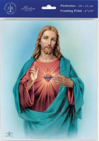 Sacred Heart of Jesus Print  - 3 Pack - Multi-Color