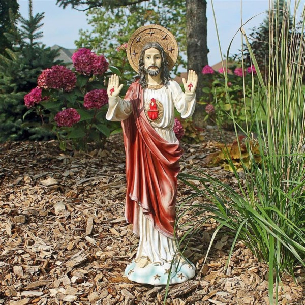 Sacred Heart of Jesus Statue - Multi-Color