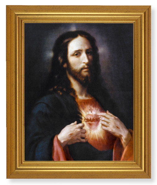 Sacred Heart of Jesus Wingate 8x10 Framed Print Under Glass - #110 Frame