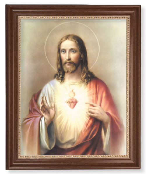 Sacred Heart of Jesus by Bonella 11x14 Framed Print Artboard - #127 Frame