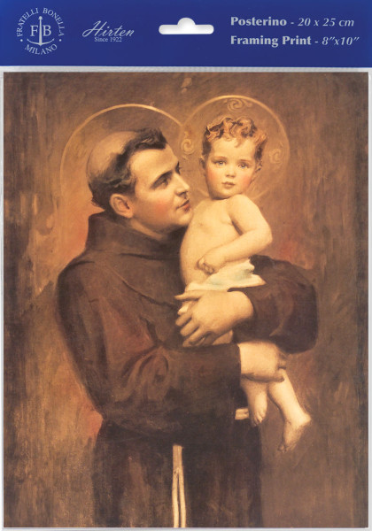 Saint  Anthony with Jesus by Chambers Print - Sold in 3 Per Pack - Multi-Color