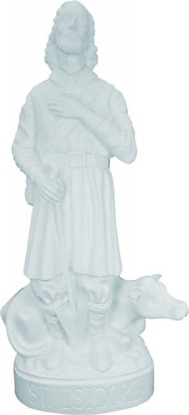 Saint Isidore the Farmer Statue - 24 inch - White