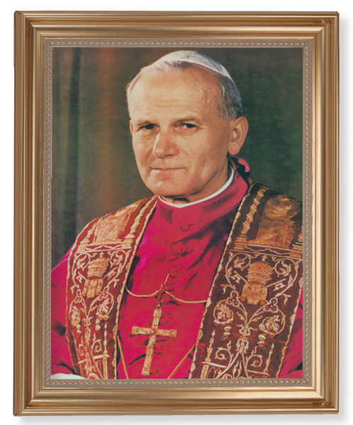 Saint John Paul II 11x14 Framed Print Artboard - #129 Frame