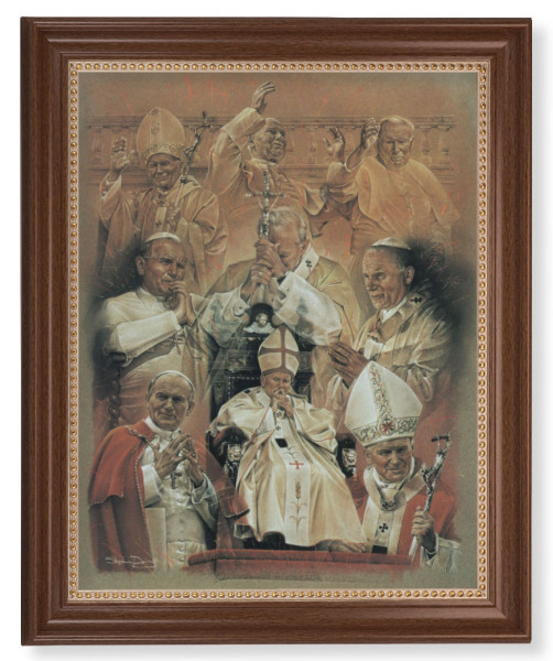 Saint John Paul II Collage 11x14 Framed Print Artboard - #127 Frame