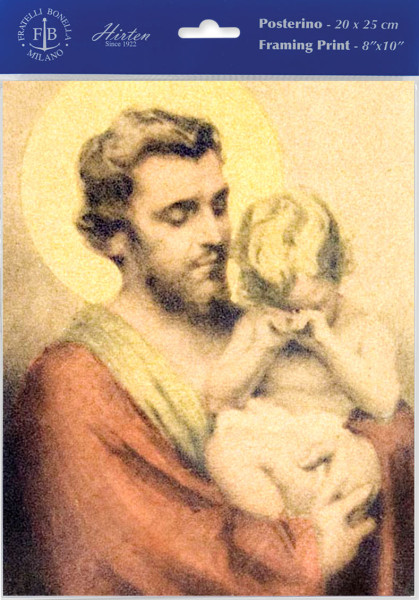 Saint Joseph with Crying Jesus Print - Sold in 3 Per Pack - Multi-Color