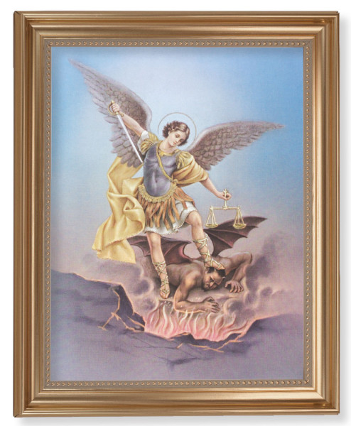 Saint Michael 11x14 Framed Print Artboard - #129 Frame