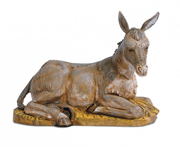 Seated Donkey Figure for 18 inch Nativity Set - Multi-Color