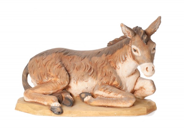 Seated Donkey Figure for 27 inch Nativity Set - Multi-Color