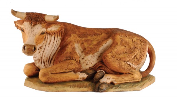 Seated Ox Figure for 50 inch Nativity Set - Brown