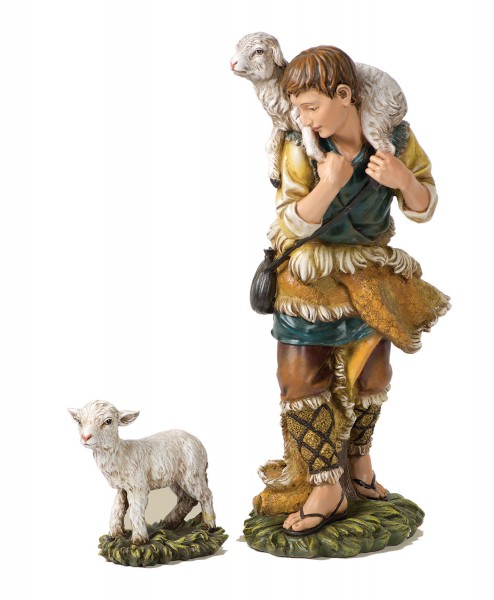 Shepherd and Lamb Nativity Figures 23.75&quot;H for 27&quot; Scale Nativity Set - Multi-Color