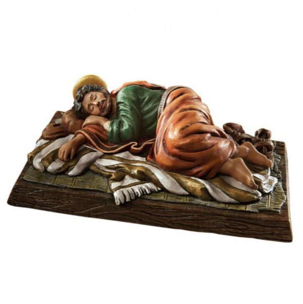 Sleeping Saint Joseph 6 Inch High Statue - Full Color
