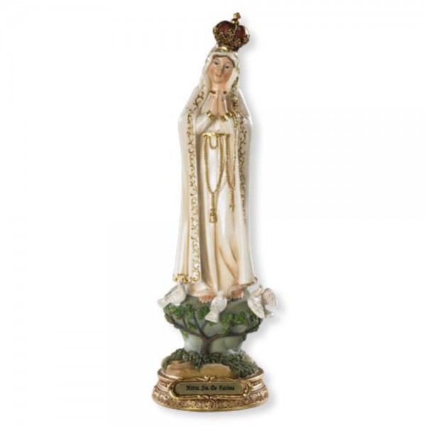 Spanish Our Lady of Fatima 16 Inch High Statue - Full Color