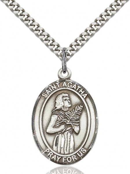 St. Agatha Patron Saint Medal - Pewter
