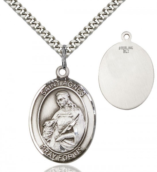 St. Agnes of Rome Medal - Sterling Silver