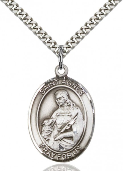 St. Agnes of Rome Medal - Pewter