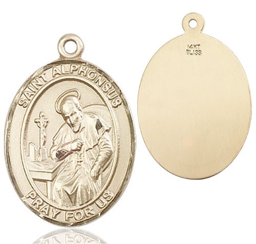 St. Alphonsus Medal - 14K Solid Gold