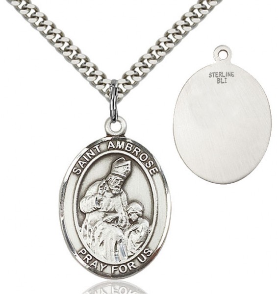 St. Ambrose Medal - Sterling Silver