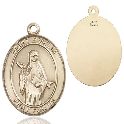 St. Amelia Medal - 14K Solid Gold