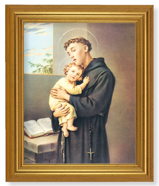 St. Anthony 8x10 Framed Print Under Glass - #110 Frame